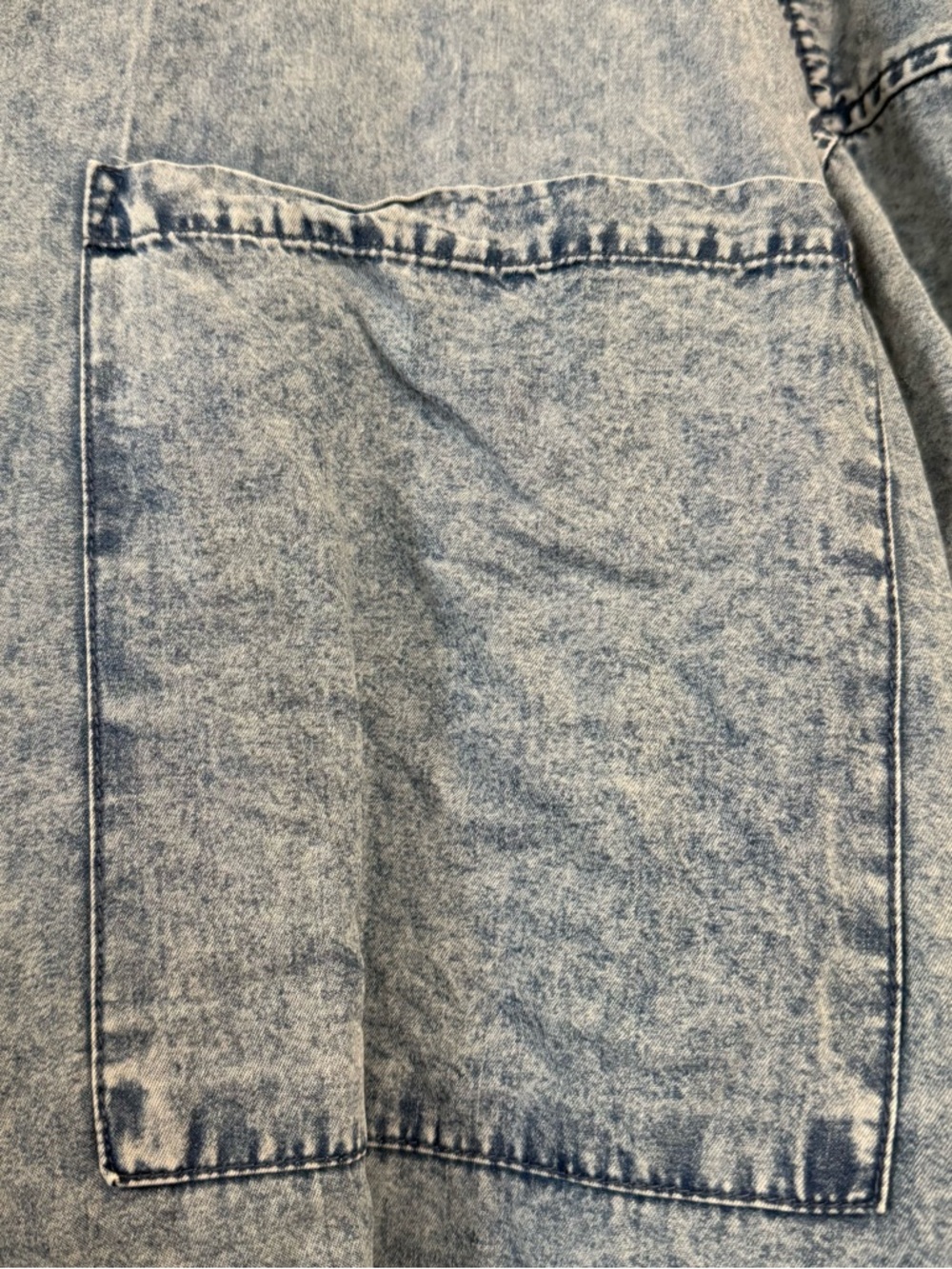 FUTURE COLLECTIVE Light Blue Denim-Look Button-Up - Picture 4 of 6